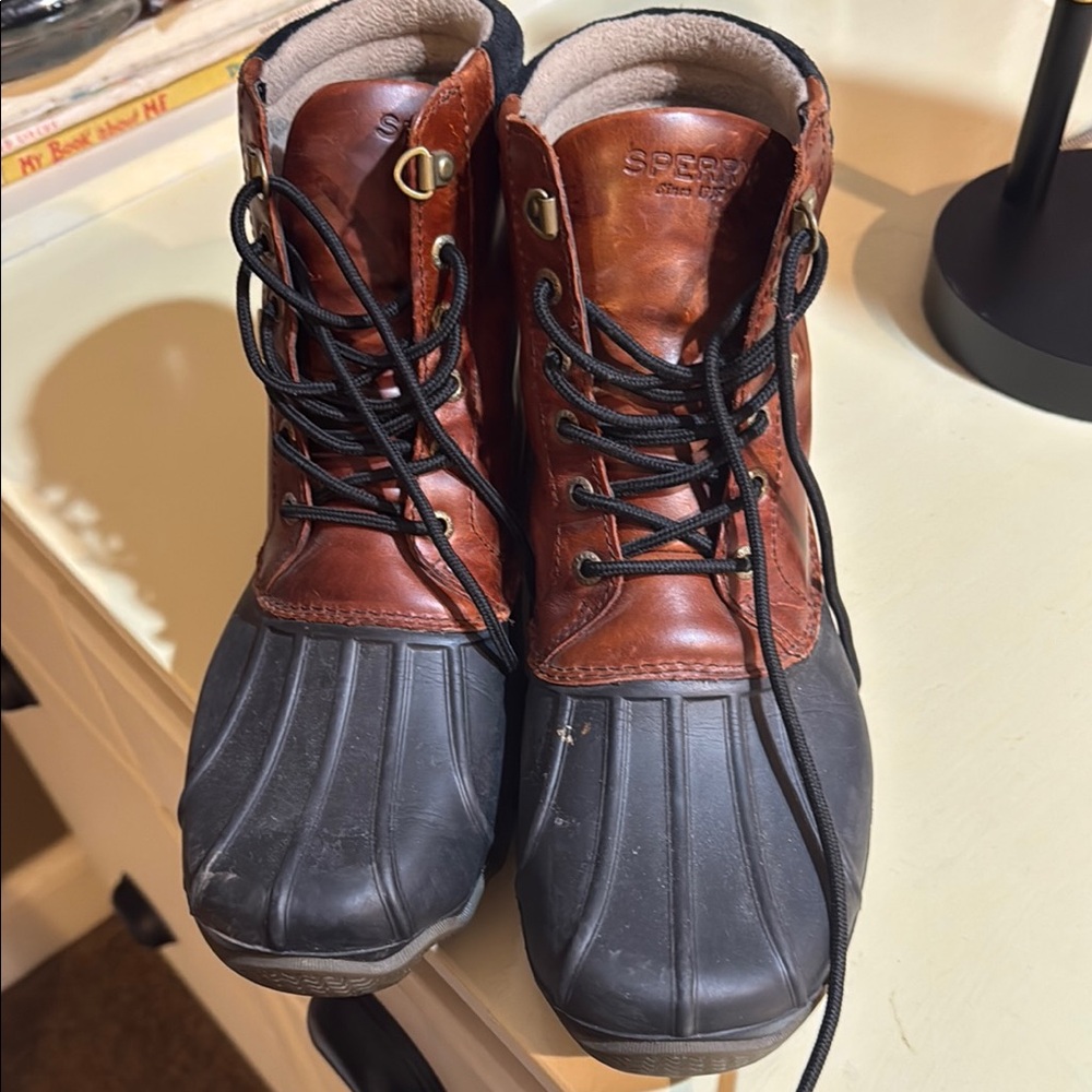 Sperry Brown and Black Rain & Snow Boots